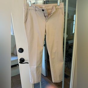LOFT slacks, cropped light Khaki color, size 8
